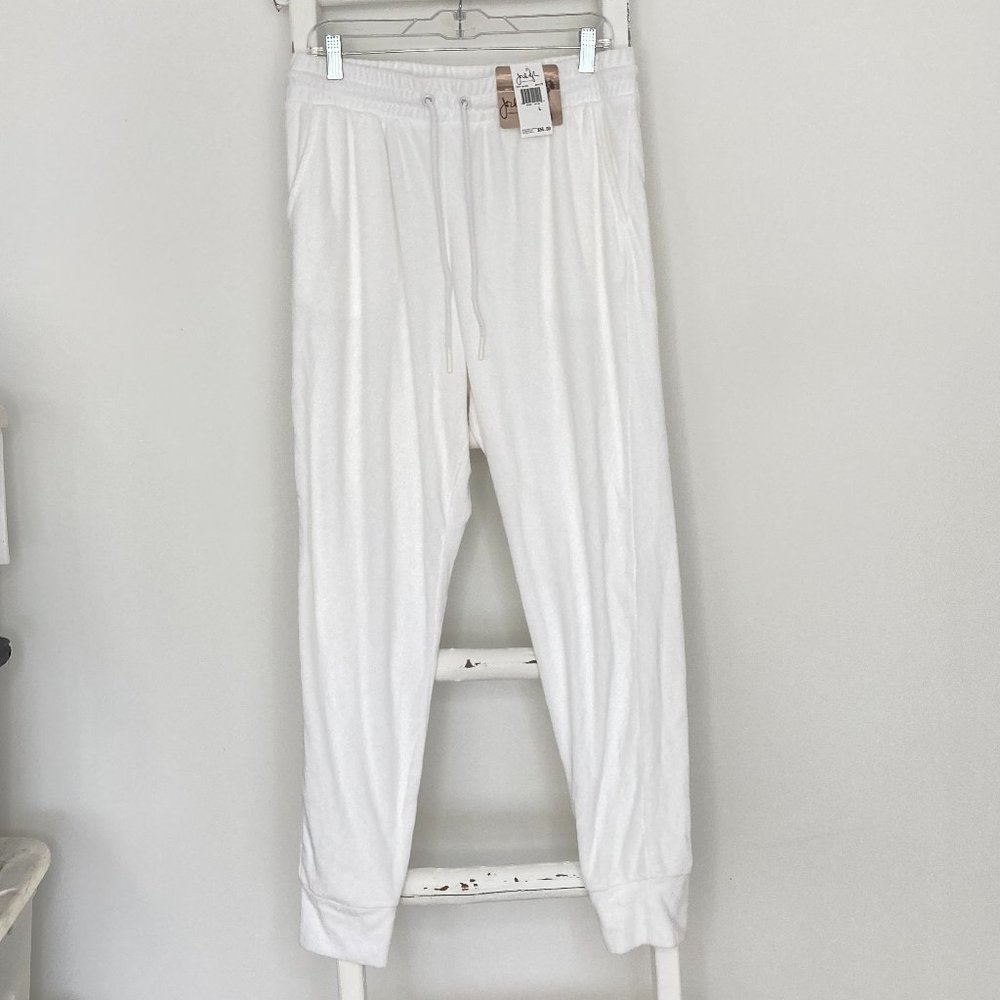 Jordan Taylor White Terry Cloth Joggers (NWT)